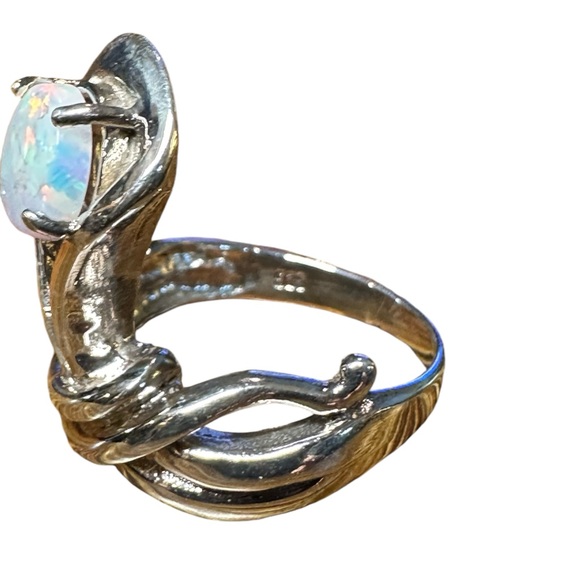 Opal ring Sterling Silver 925 Size 7.5 - Picture 9 of 9